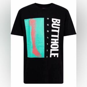 Supreme Mens X-Large Black T-Shirt “Butthole Surfers Leg Tee” (New)